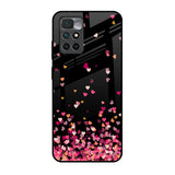 Heart Rain Fall Redmi 10 Prime Glass Back Cover Online