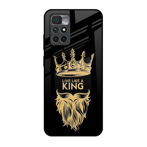 King Life Redmi 10 Prime Glass Back Cover Online