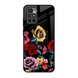 Floral Decorative Redmi 10 Prime Glass Back Cover Online