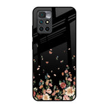 Floating Floral Print Redmi 10 Prime Glass Back Cover Online