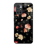 Black Spring Floral Redmi 10 Prime Glass Back Cover Online