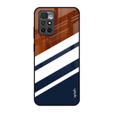 Bold Stripes Redmi 10 Prime Glass Back Cover Online