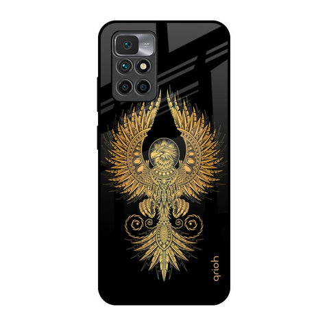 Mythical Phoenix Art Redmi 10 Prime Glass Back Cover Online