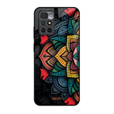 Retro Gorgeous Flower Redmi 10 Prime Glass Back Cover Online