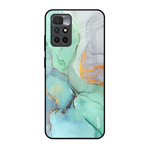 Green Marble Redmi 10 Prime Glass Back Cover Online