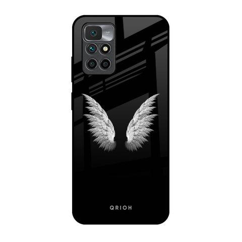 White Angel Wings Redmi 10 Prime Glass Back Cover Online