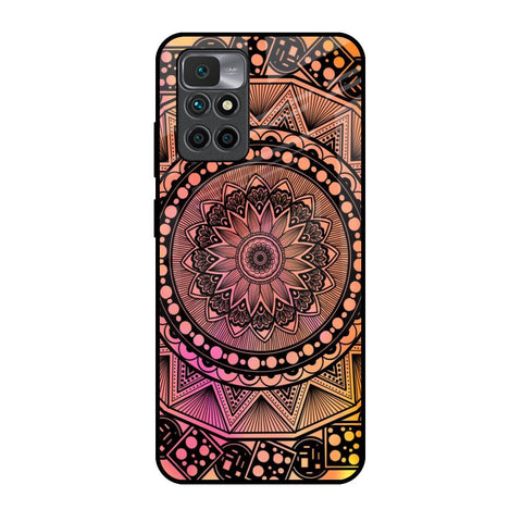 Floral Mandala Redmi 10 Prime Glass Back Cover Online