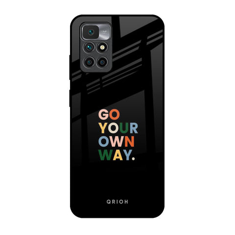 Go Your Own Way Redmi 10 Prime Glass Back Cover Online