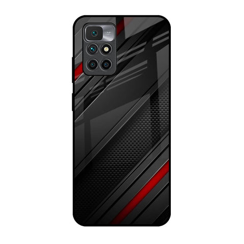Modern Abstract Redmi 10 Prime Glass Back Cover Online