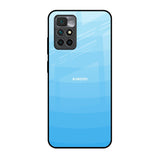 Wavy Blue Pattern Redmi 10 Prime Glass Back Cover Online