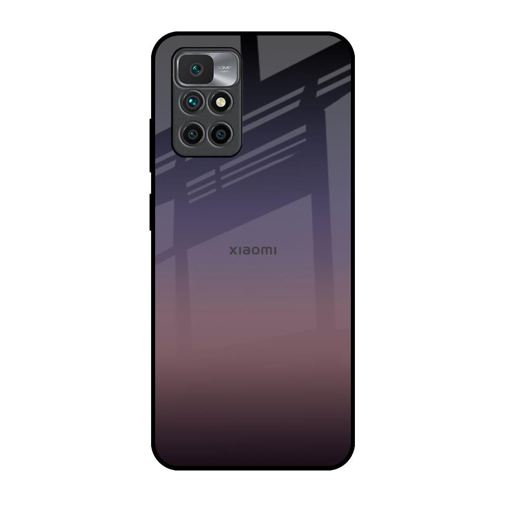 Grey Ombre Redmi 10 Prime Glass Back Cover Online