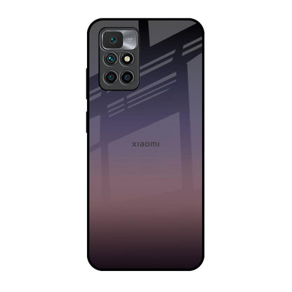 Grey Ombre Redmi 10 Prime Glass Back Cover Online