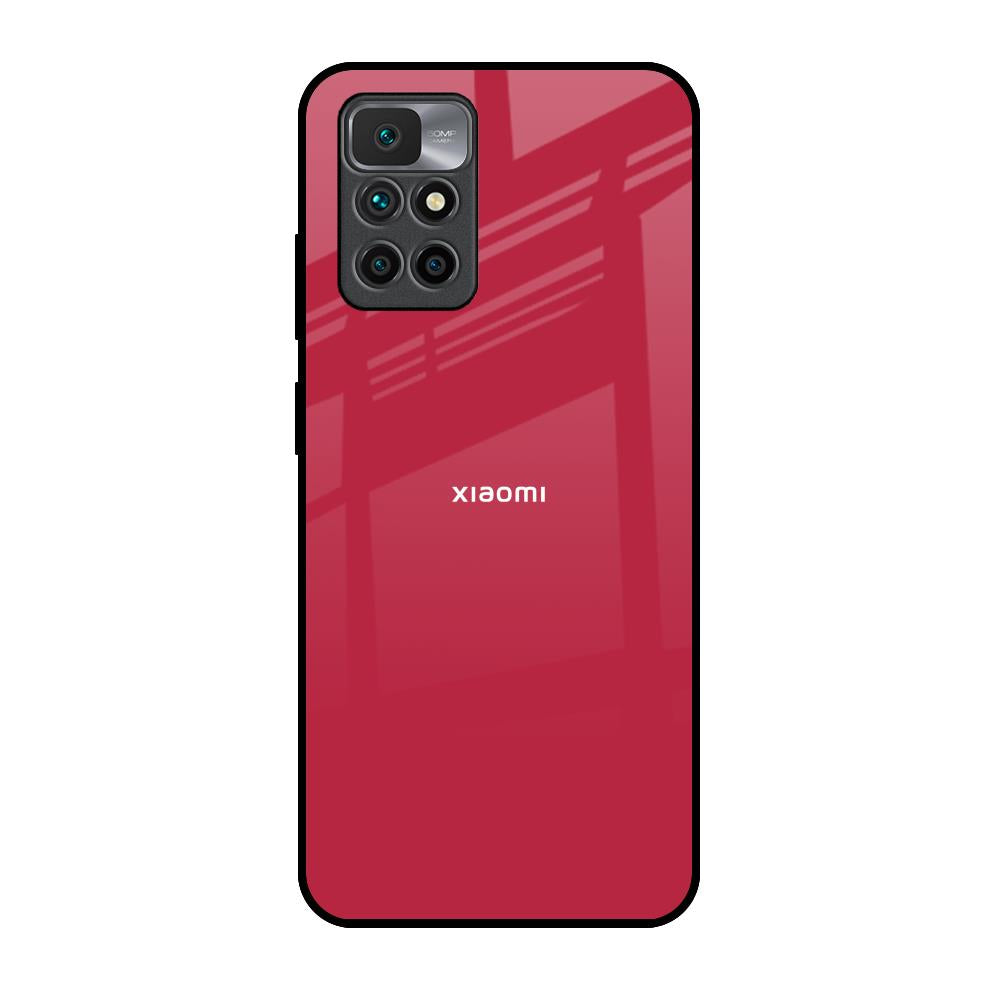Solo Maroon Redmi 10 Prime Glass Back Cover Online