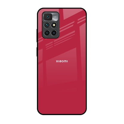 Solo Maroon Redmi 10 Prime Glass Back Cover Online