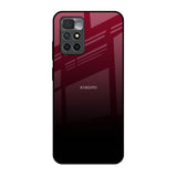 Wine Red Redmi 10 Prime Glass Back Cover Online