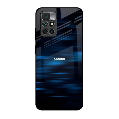 Blue Rough Abstract Redmi 10 Prime Glass Back Cover Online