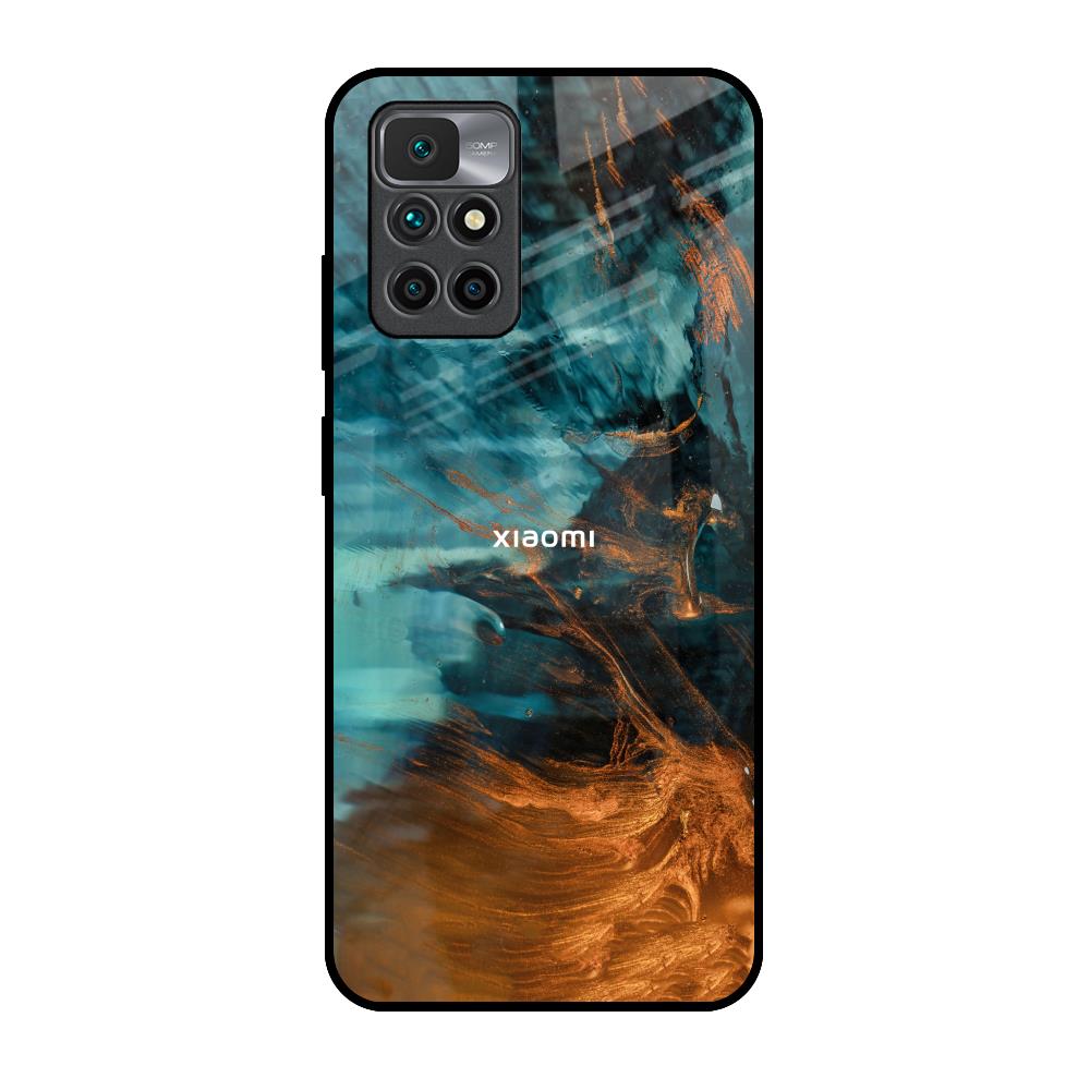 Golden Splash Redmi 10 Prime Glass Back Cover Online