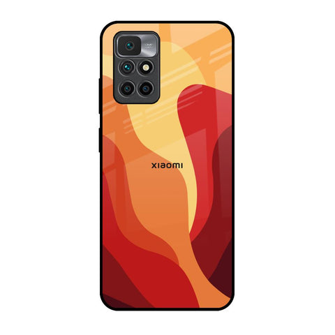 Magma Color Pattern Redmi 10 Prime Glass Back Cover Online