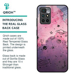 Space Doodles Glass Case for Redmi 10 Prime