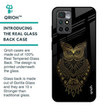 Golden Owl Glass Case for Redmi 10 Prime