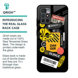 Danger Signs Glass Case for Redmi 10 Prime