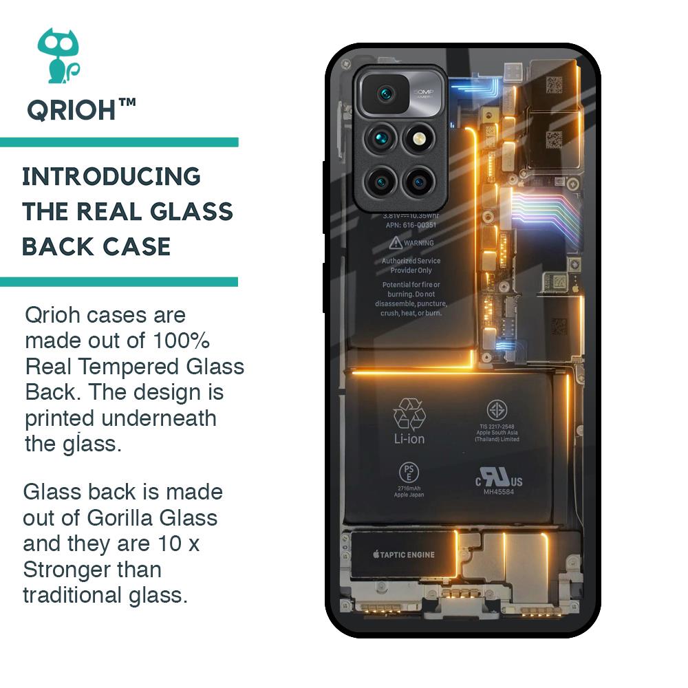 Glow Up Skeleton Glass Case for Redmi 10 Prime