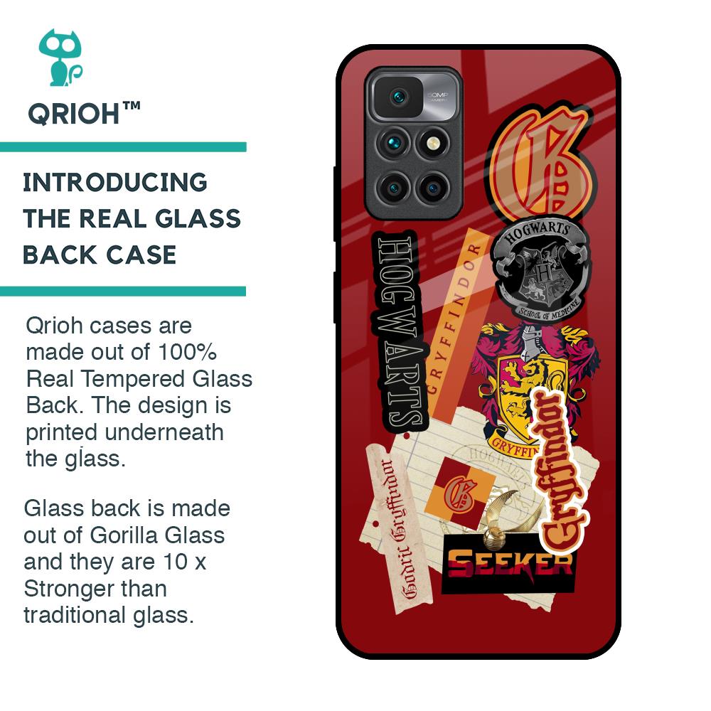 Gryffindor Glass Case for Redmi 10 Prime