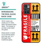 Handle With Care Glass Case for Redmi 10 Prime