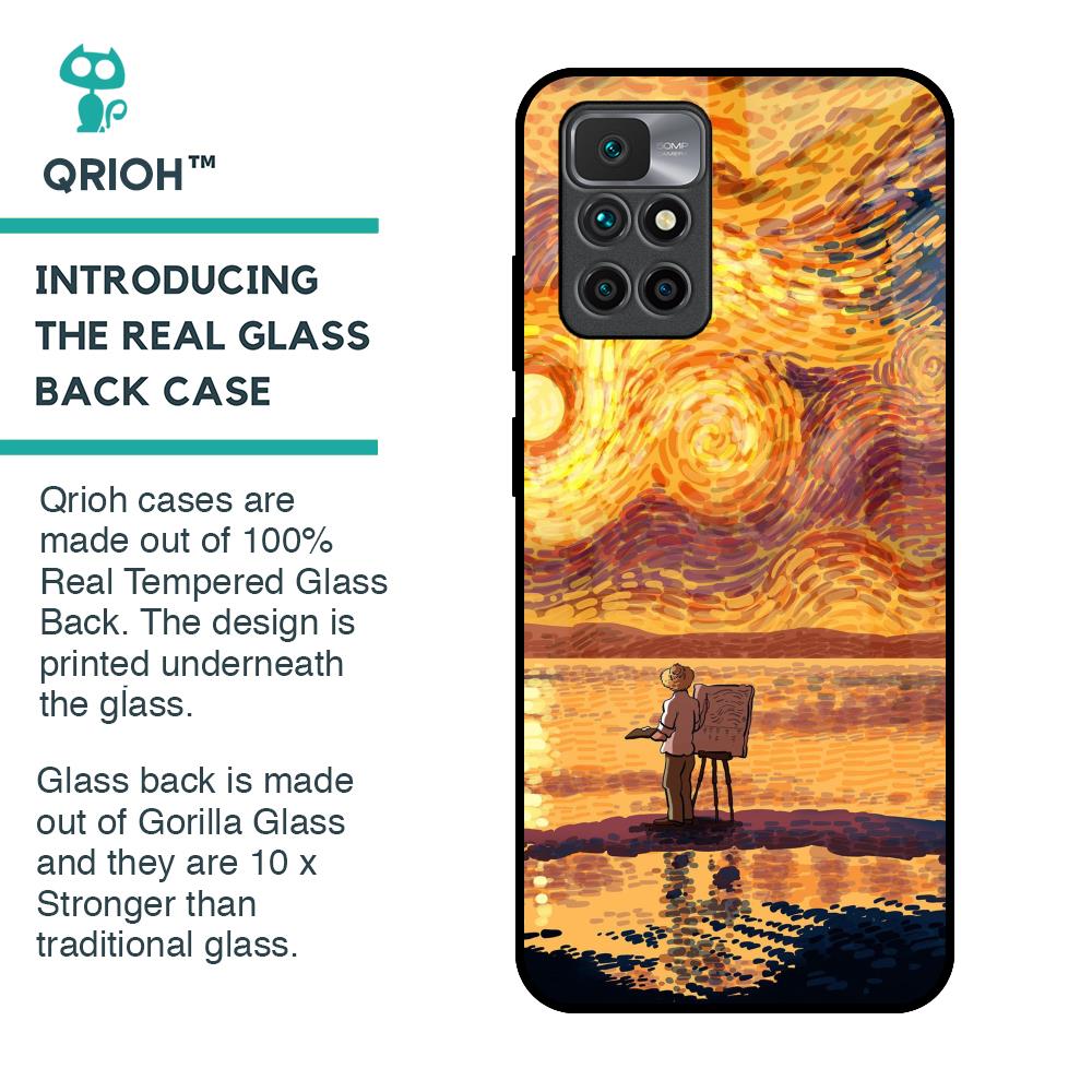 Sunset Vincent Glass Case for Redmi 10 Prime