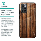 Timber Printed Glass Case for Redmi 10 Prime