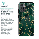 Abstract Green Glass Case For Redmi 10 Prime