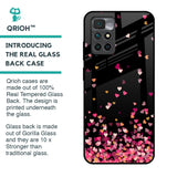 Heart Rain Fall Glass Case For Redmi 10 Prime