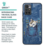 Kitty In Pocket Glass Case For Redmi 10 Prime