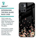 Floating Floral Print Glass Case for Redmi 10 Prime