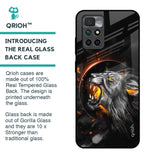 Aggressive Lion Glass Case for Redmi 10 Prime