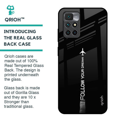Follow Your Dreams Glass Case for Redmi 10 Prime