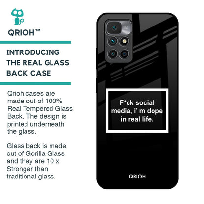 Dope In Life Glass Case for Redmi 10 Prime