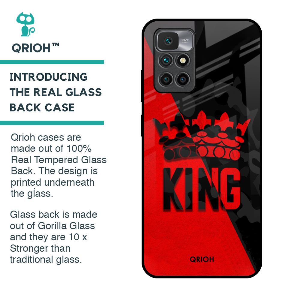 I Am A King Glass Case for Redmi 10 Prime
