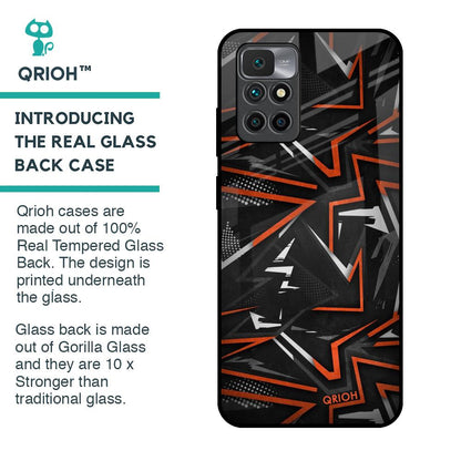 Vector Art Glass Case for Redmi 10 Prime