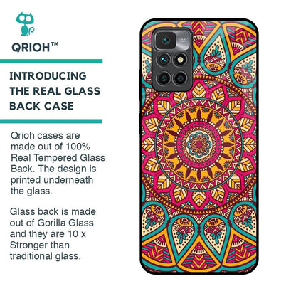 Elegant Mandala Glass Case for Redmi 10 Prime