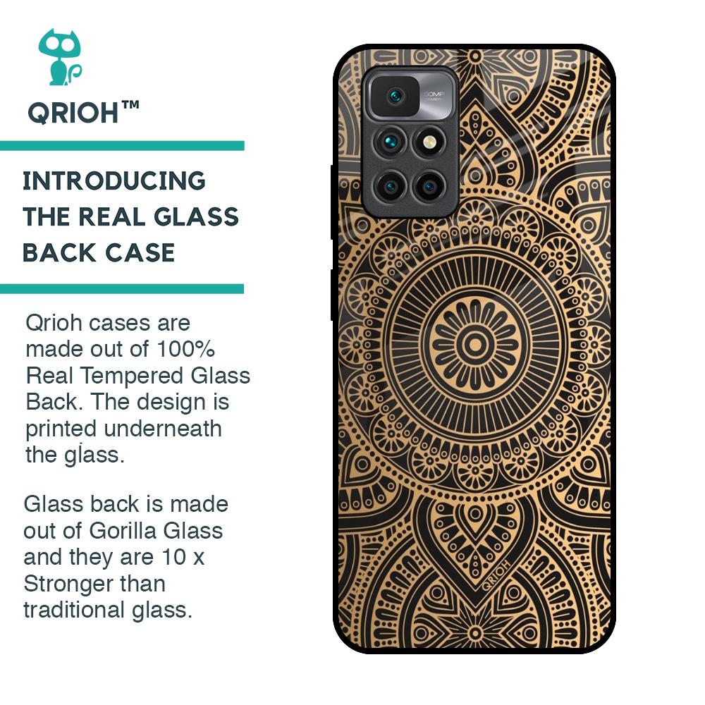 Luxury Mandala Glass Case for Redmi 10 Prime