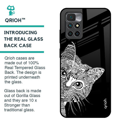 Kitten Mandala Glass Case for Redmi 10 Prime
