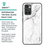 Modern White Marble Glass Case for Redmi 10 Prime