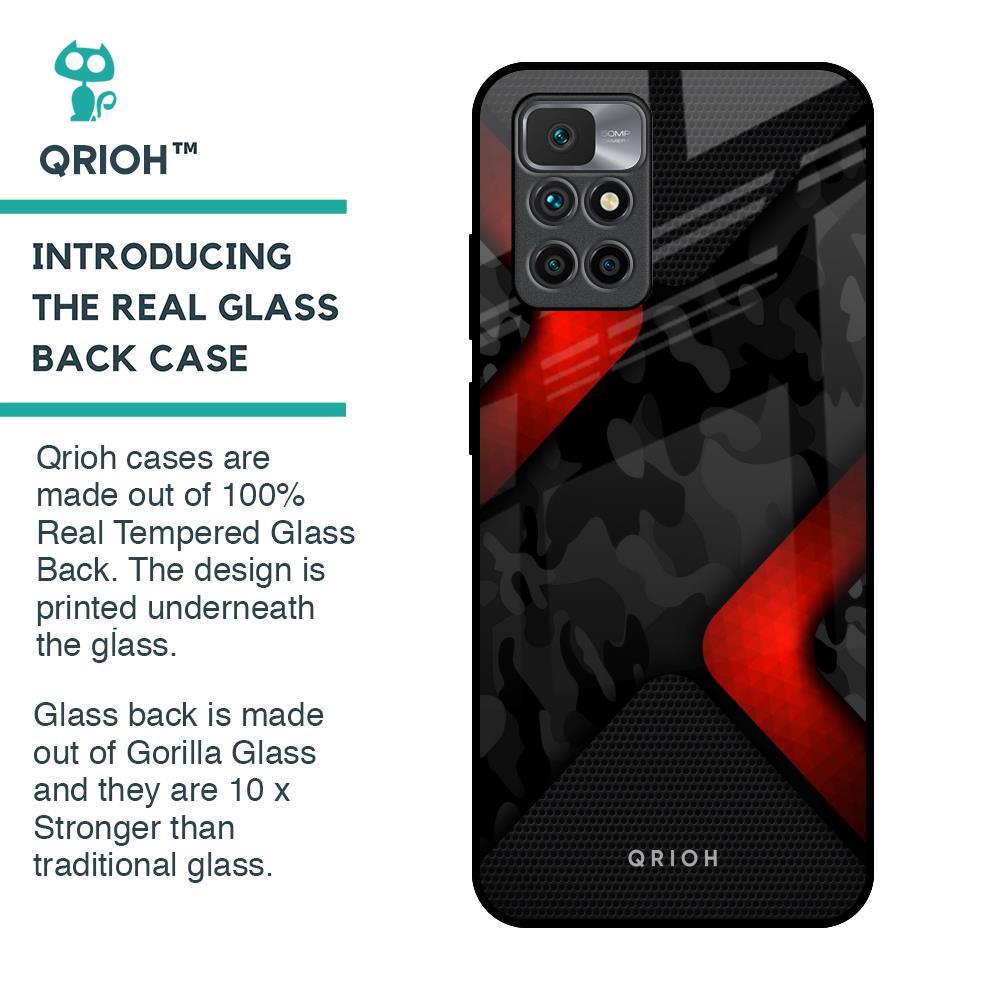 Modern Camo Abstract Glass Case for Redmi 10 Prime