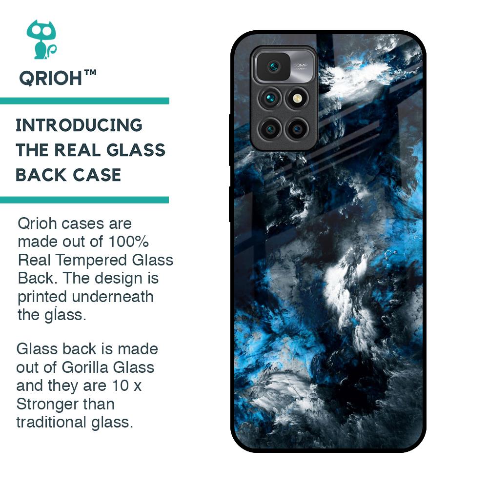 Cloudy Dust Glass Case for Redmi 10 Prime