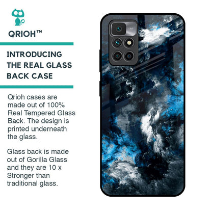 Cloudy Dust Glass Case for Redmi 10 Prime