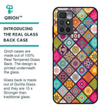 Multicolor Mandala Glass Case for Redmi 10 Prime