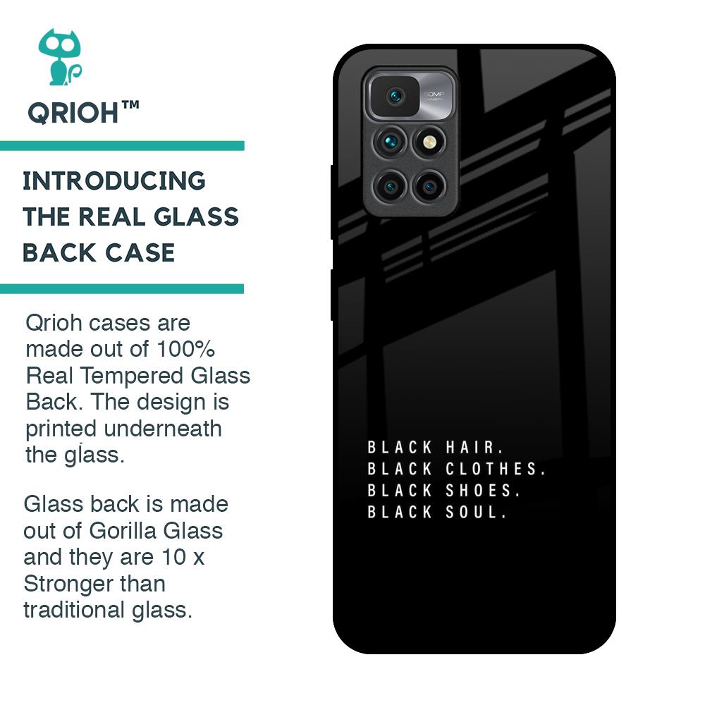 Black Soul Glass Case for Redmi 10 Prime