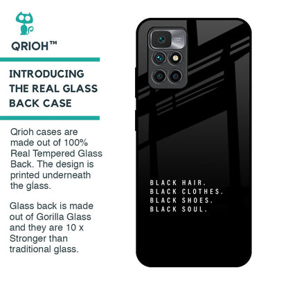 Black Soul Glass Case for Redmi 10 Prime