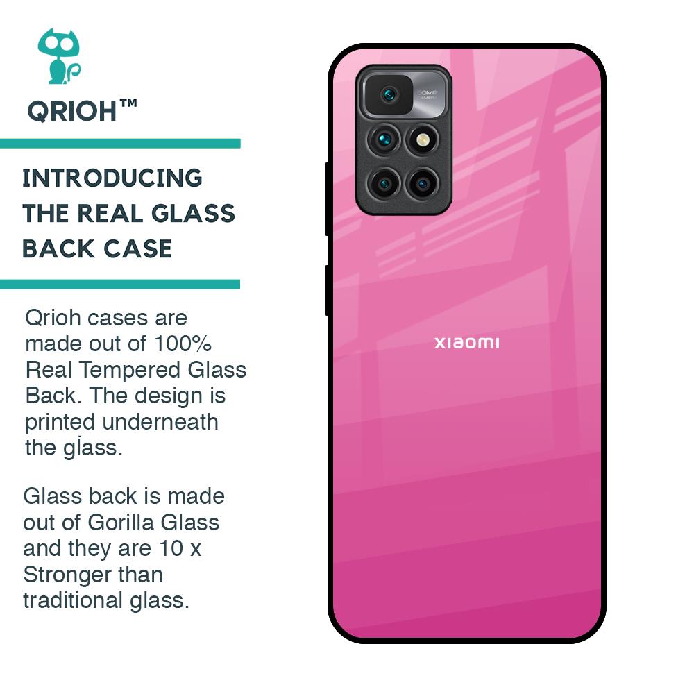 Pink Ribbon Caddy Glass Case for Redmi 10 Prime
